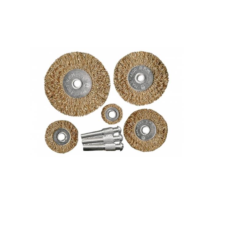 A Set Of Brushes For A drill With Studs, Metal A Set Of Brushes For A drill With Studs, Metal