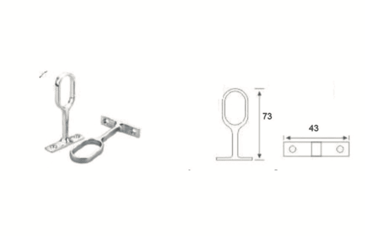 OVAL PIPE BRACKET CENTER OPEN OVAL PIPE BRACKET CENTER OPEN