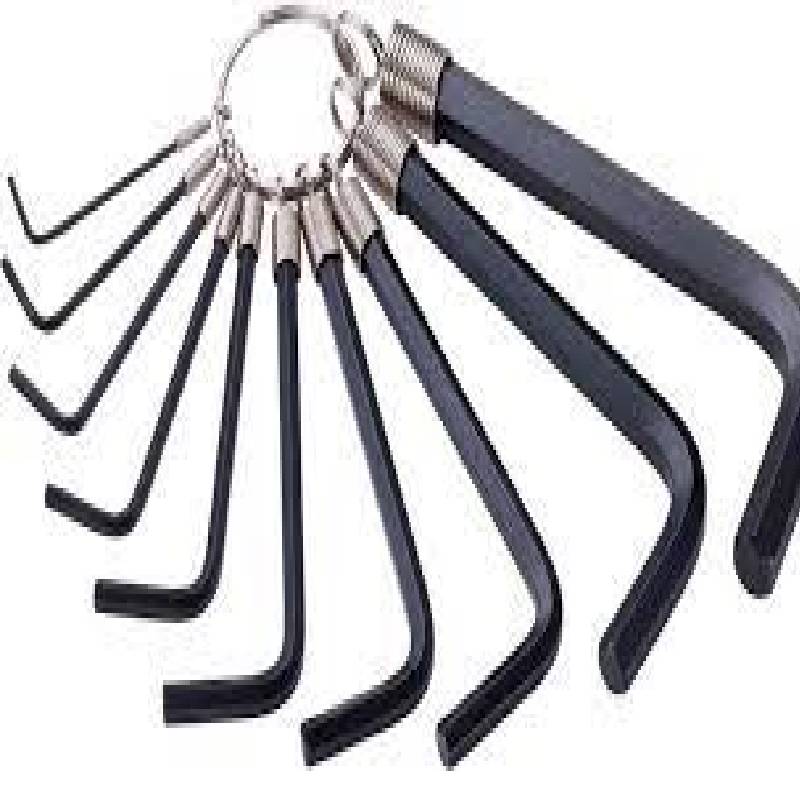 10 PIECES HEX KEY SET RING