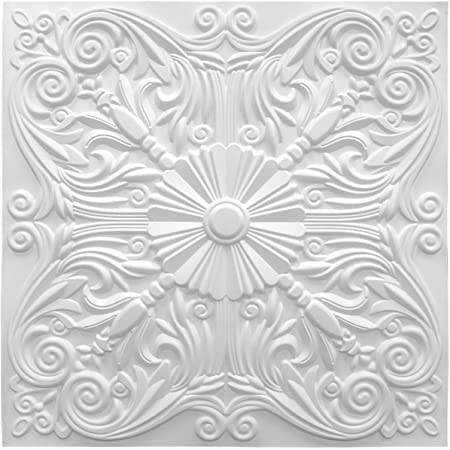 PVC CEILING TILE ASBM-3 60X60 WHITE FLOWER - Image 1
